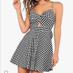 Black & white gingham sundress